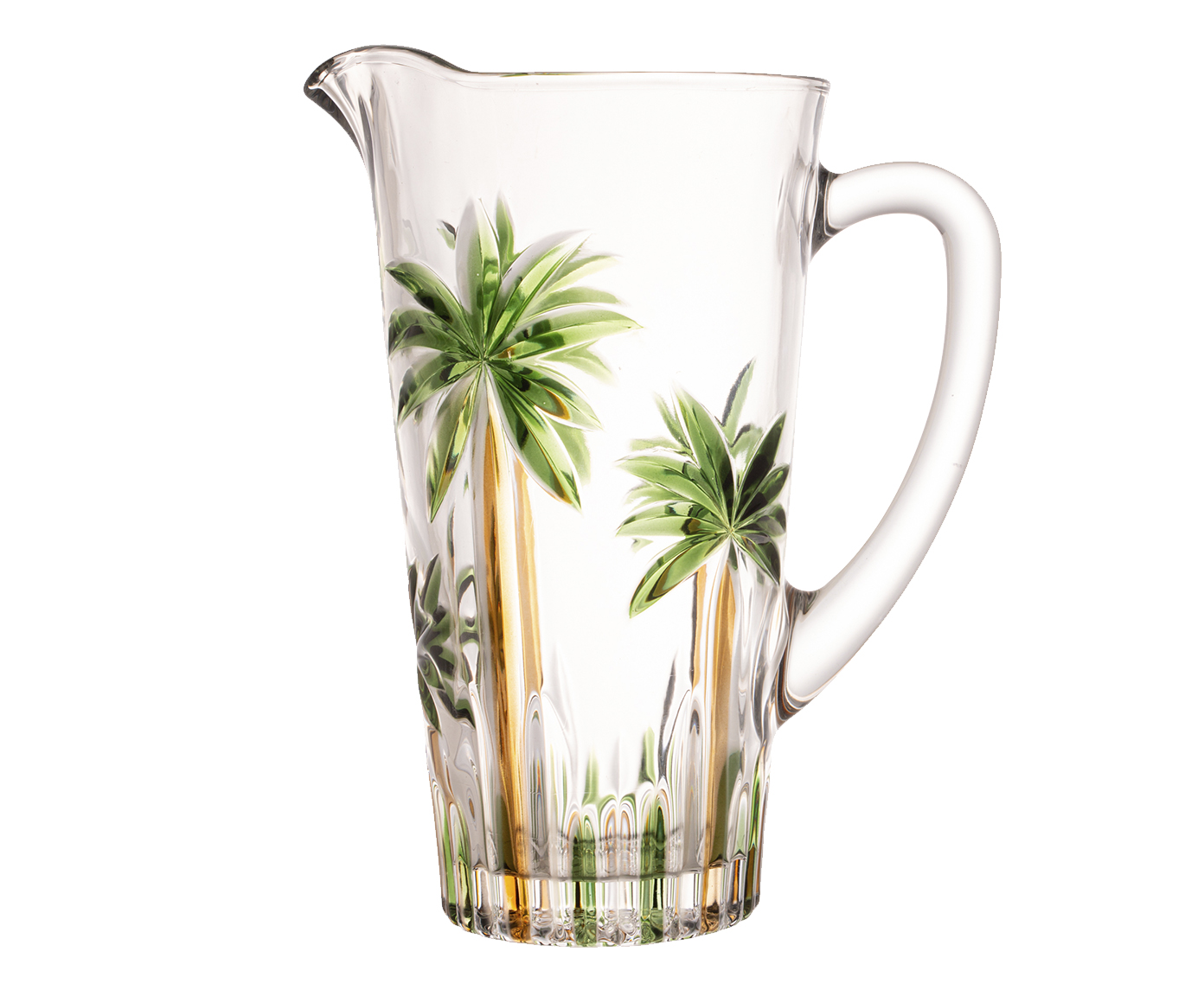 Jarra de Cristal Ecol&oacute;gico Palm Tree Handpaint image number 0