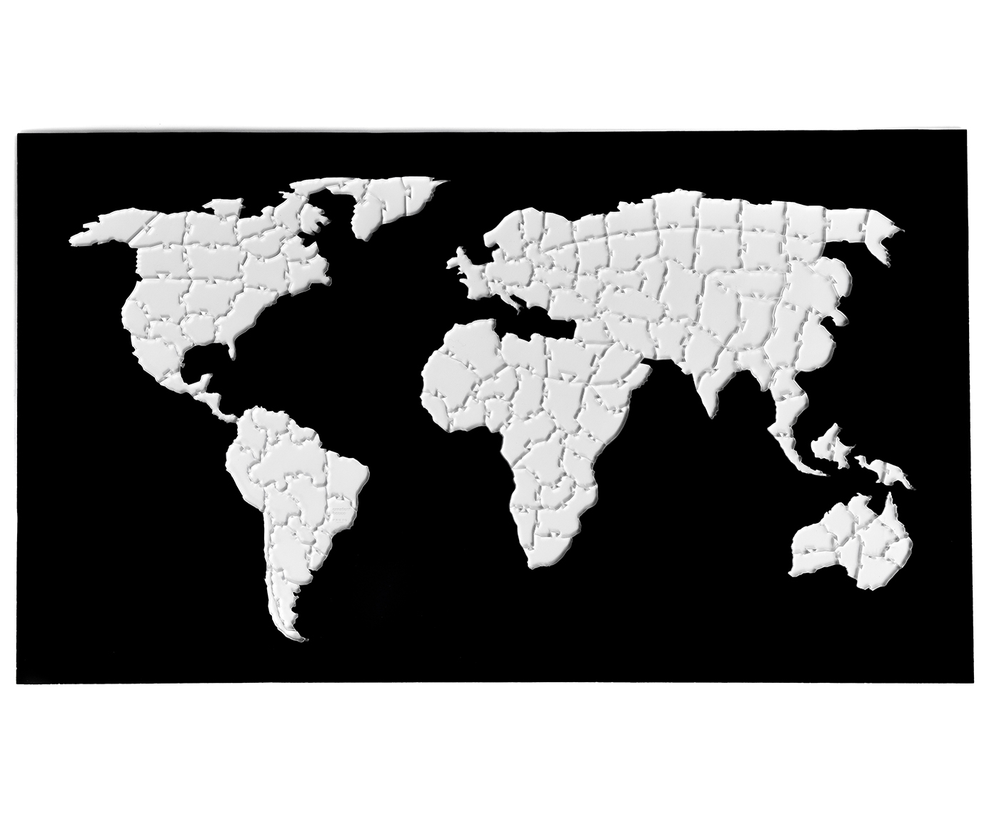 Quebra-Cabe&ccedil;a Preto Mapa Mundi Preto - image 0