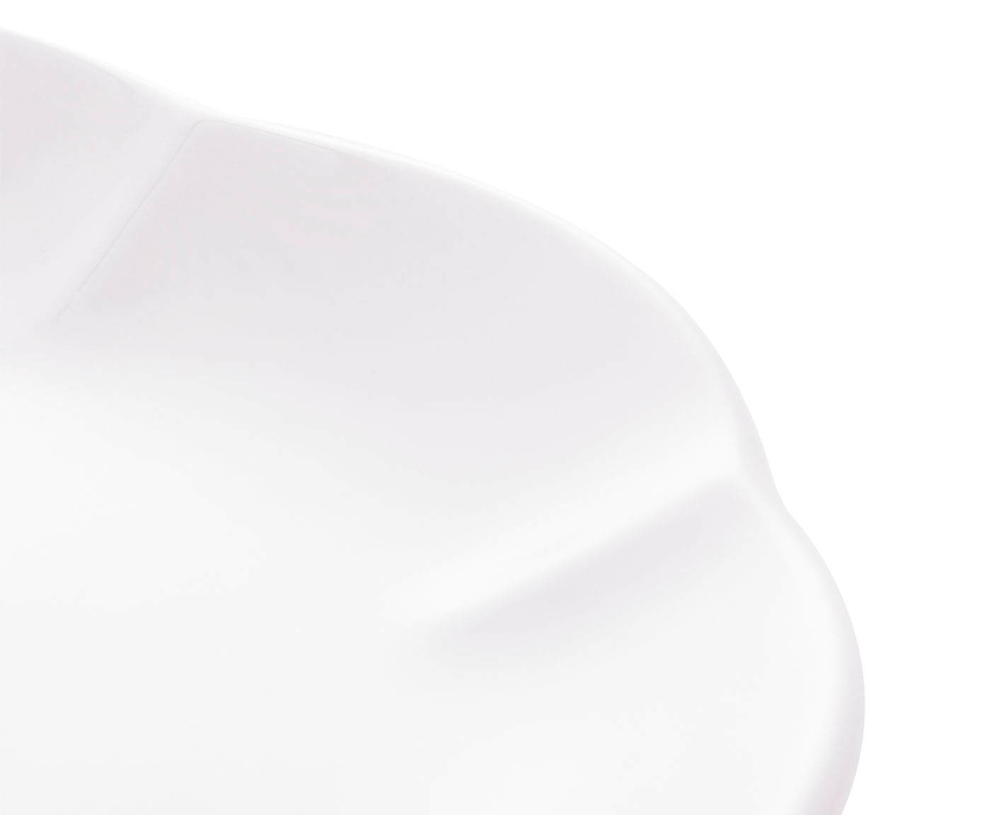 Prato Raso em Porcelana Wave Branco image number 3