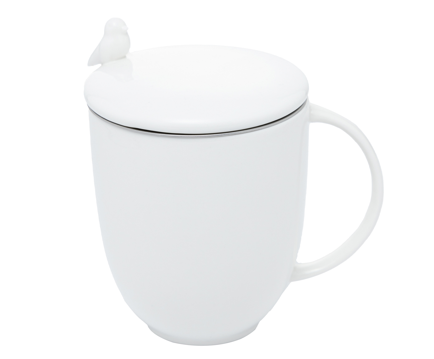 Caneca em Porcelana Bird - Branco - image 1