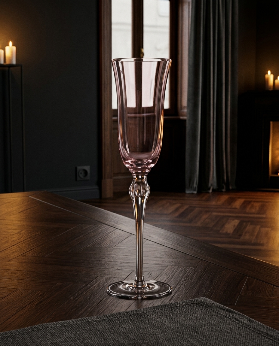 Ta&ccedil;a para Champanhe Renaissance Rosa e Cinza image number 2