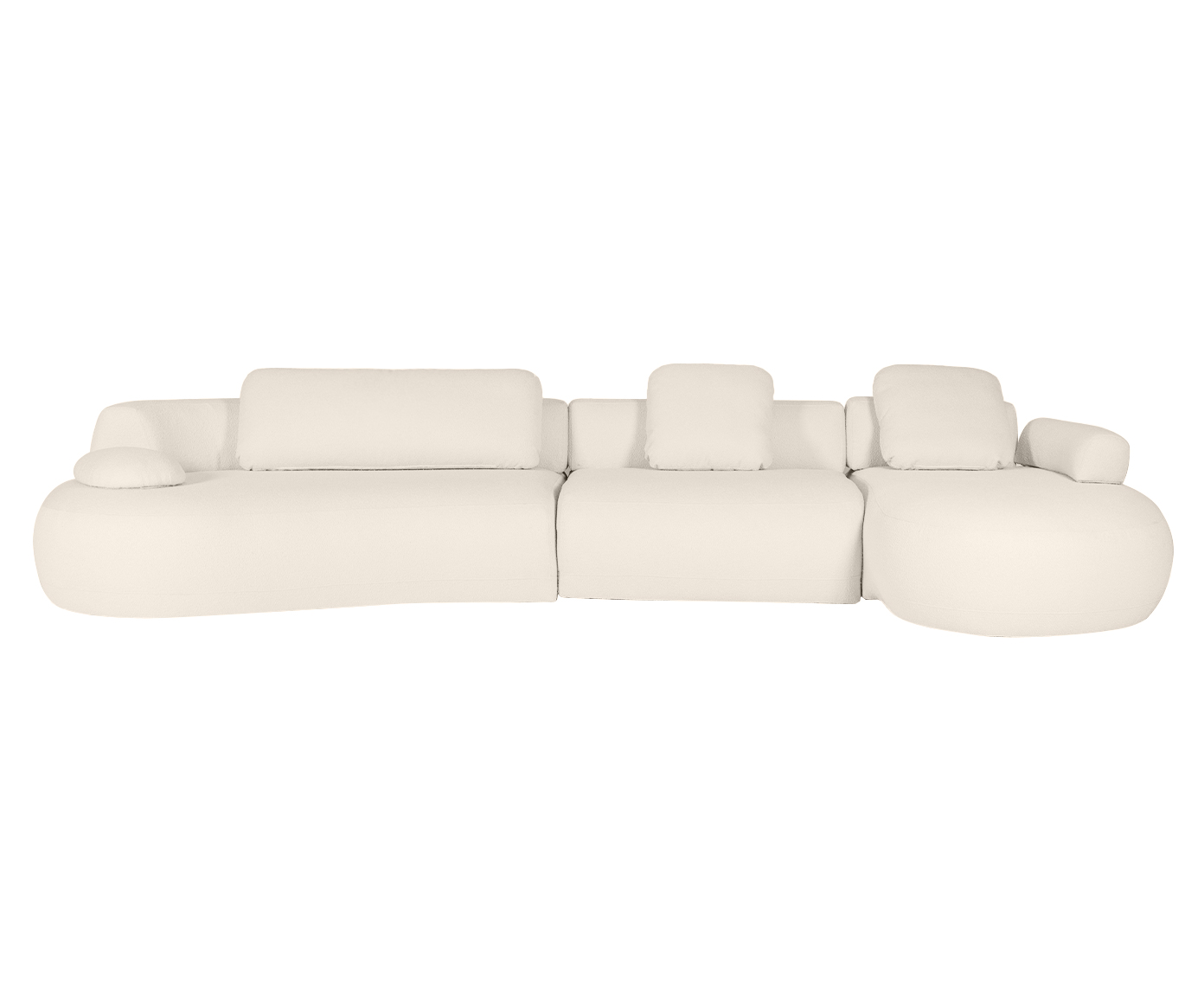 Sof&aacute; Laguna by Elle - Chaise Direita Boucle Off White VIII - image 0