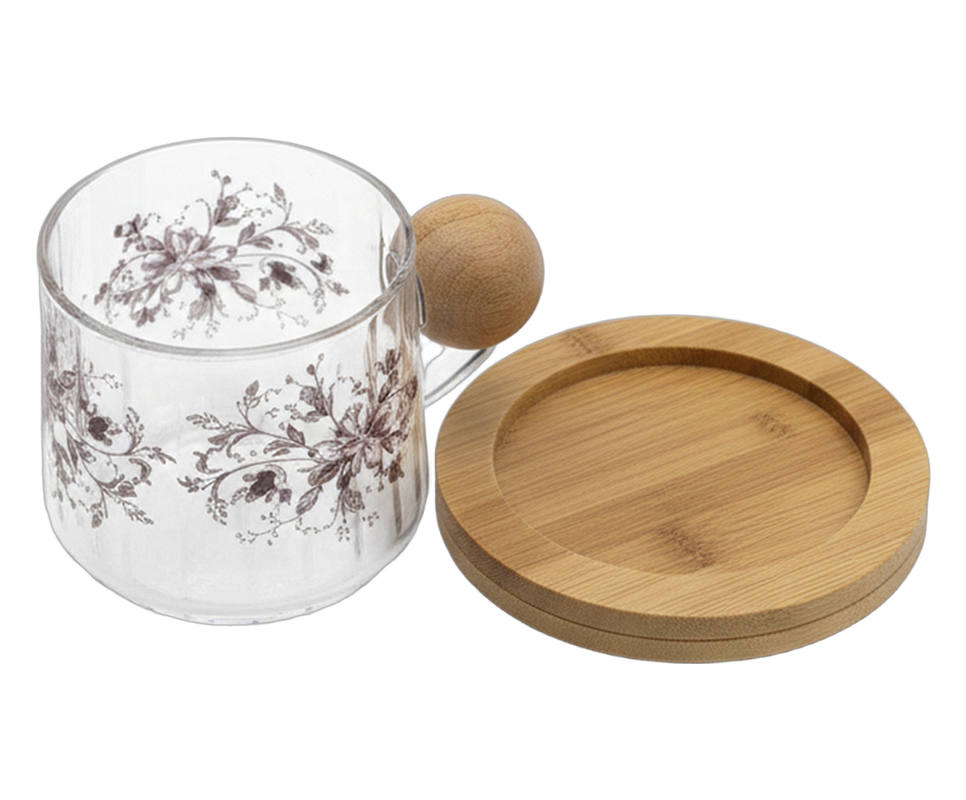 Jogo de X&iacute;caras para Ch&aacute; em Vidro Borosilicato Jardim Secreto image number 0