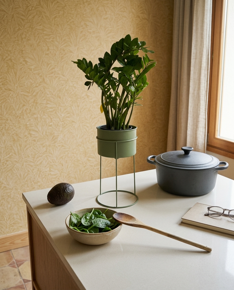 Suporte de Plantas com Vaso Humait&aacute; Verde Oliva image number 10