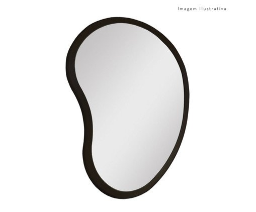 Espelho de Parede Org&acirc;nico Egg Preto - image 1