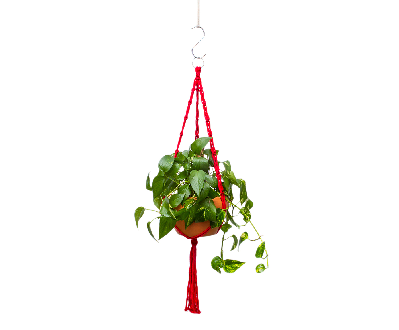 Hanger em Macram&ecirc; Summer Vermelho - image 0
