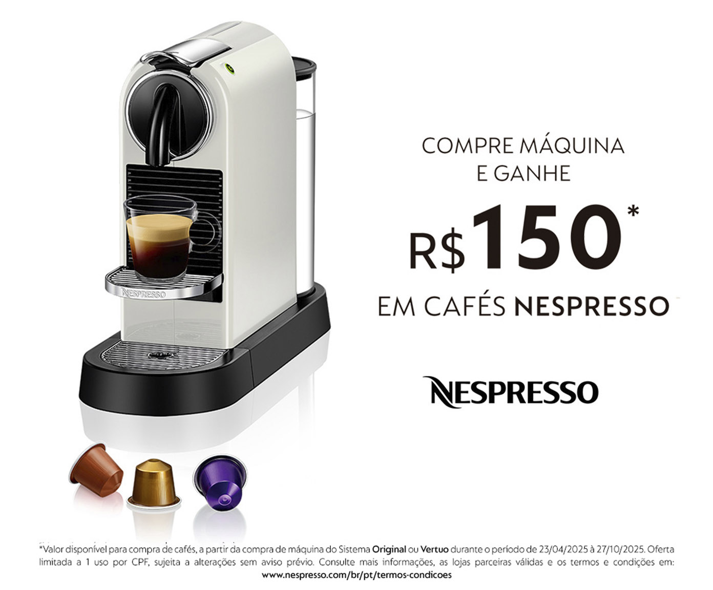 Cafeteira Nespresso Citiz White - 110V image number 7