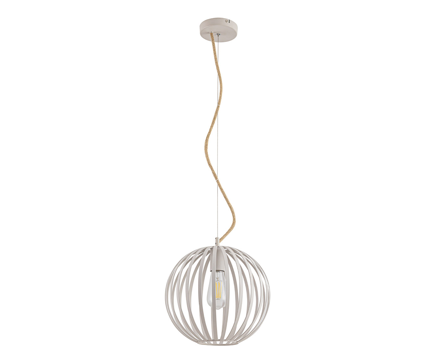 Pendente Globe Metal Areia Com Cabo Corda Bivolt image number 0