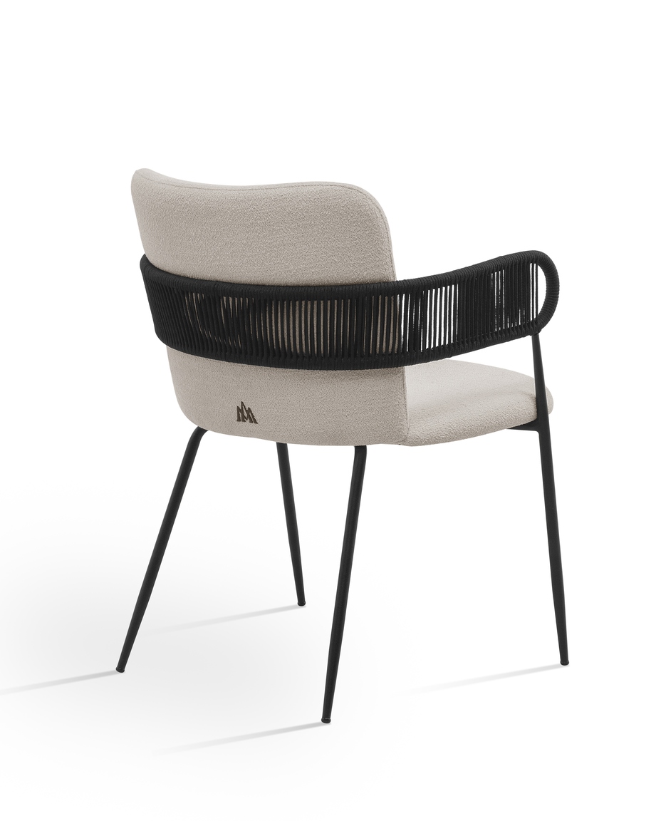 Cadeira Bled Black Boucle Slin Mescla Bege image number 7