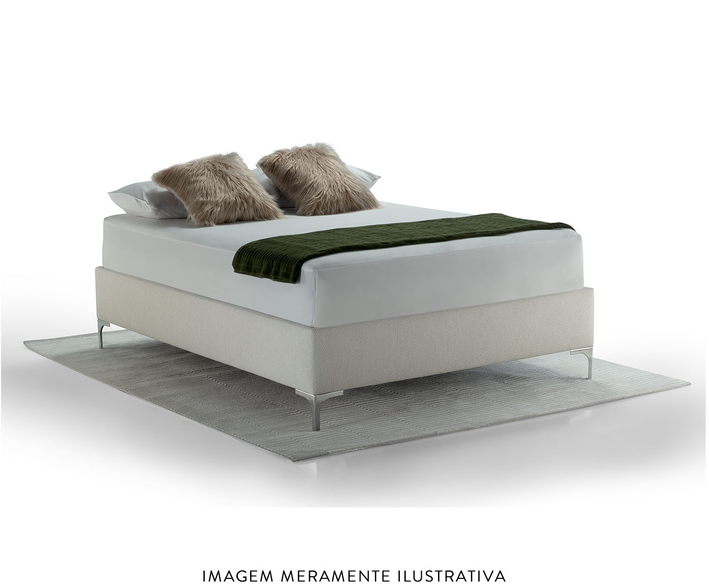 Cama Trento Boucl&ecirc; Off-White image number 2
