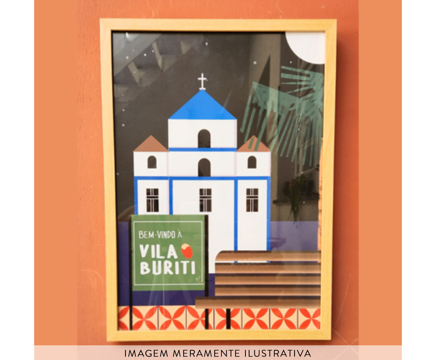 Quadro Print Vila Buriti Colorido image number 1