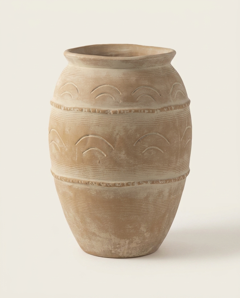 Vaso Decorativo Baroque Terracota M&eacute;dio image number 2