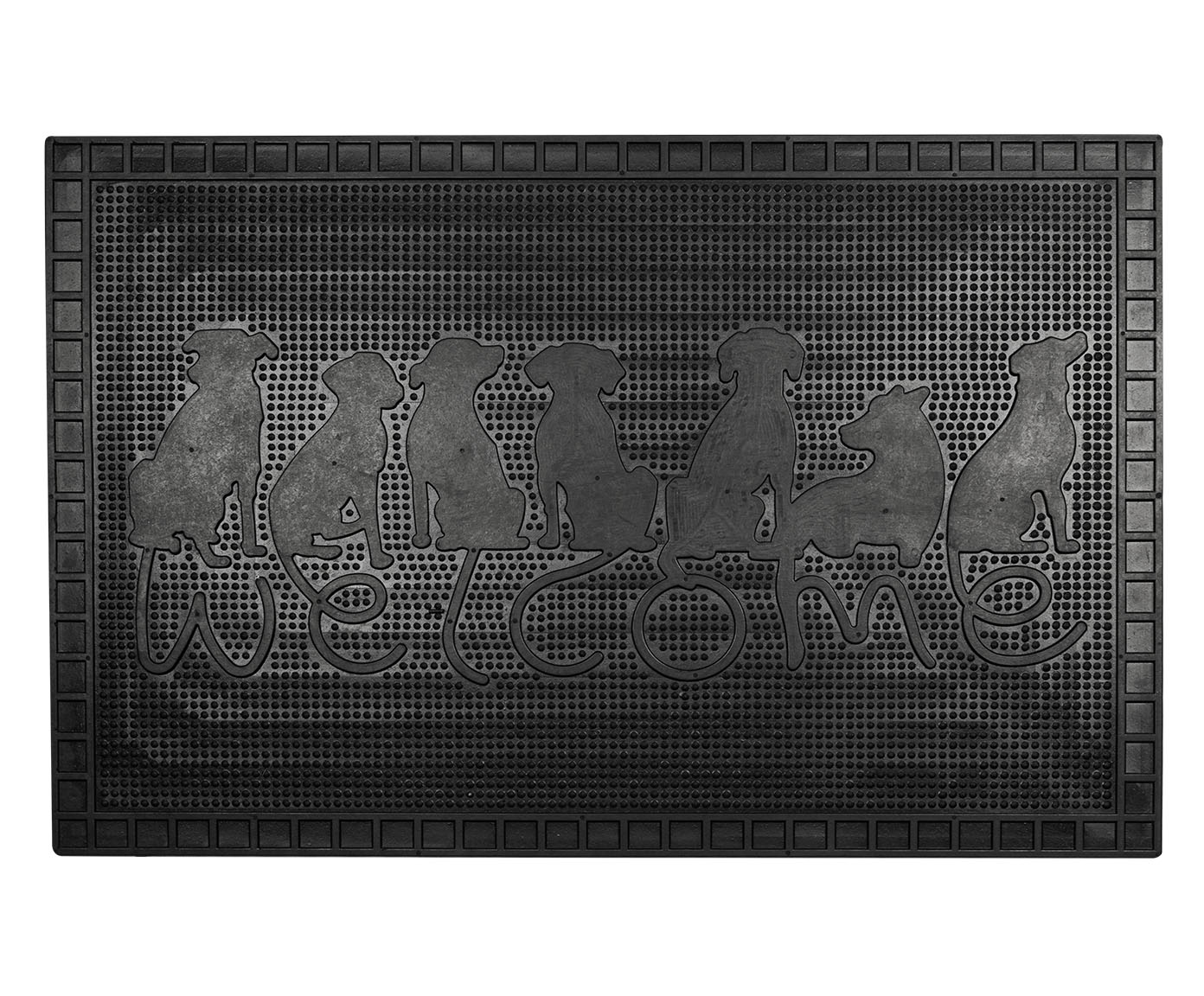 Capacho Iron Welcome Dog - 40X60cm - image 0