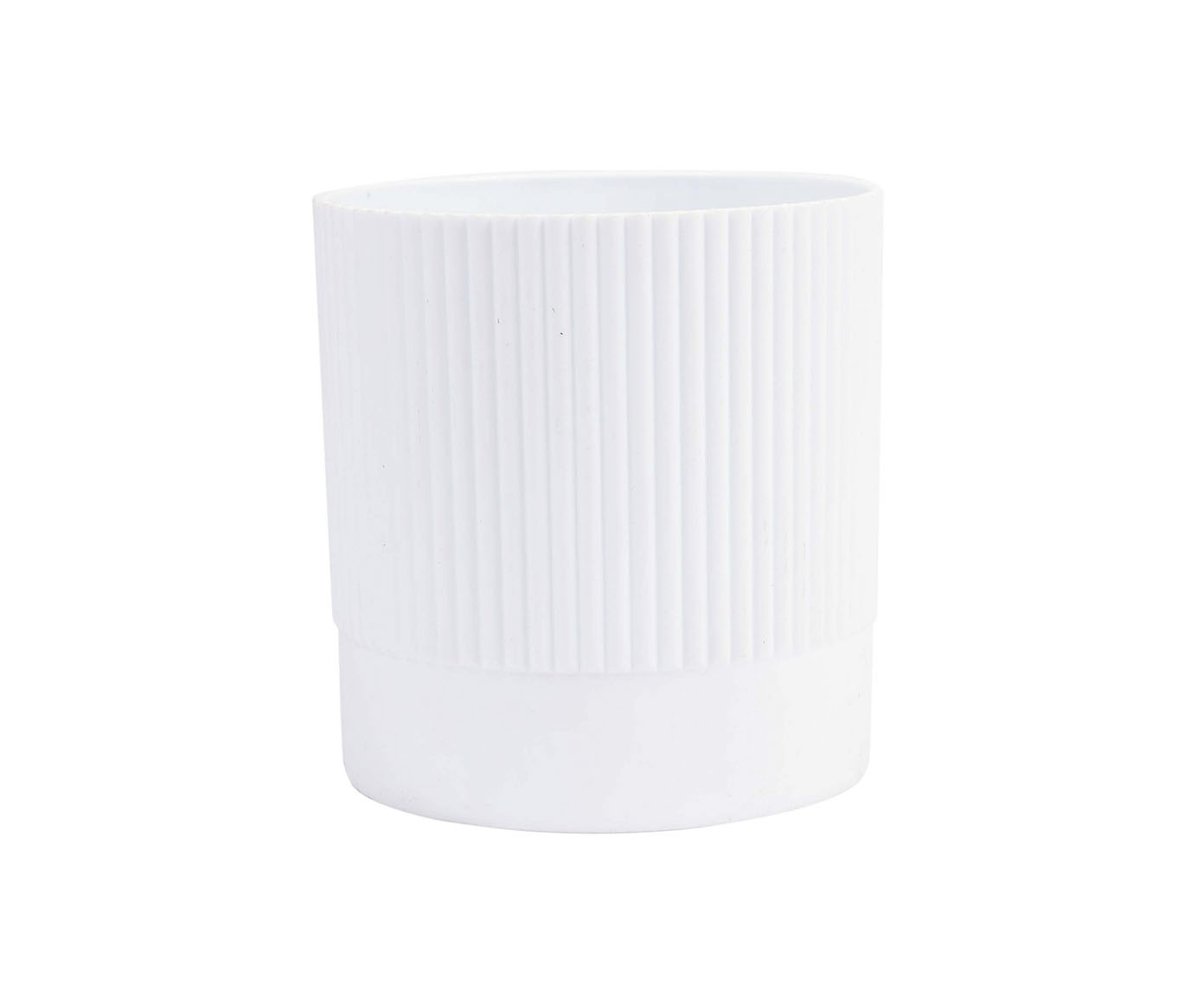 Vaso Stripes Flat Base Pequeno Branco image number 0