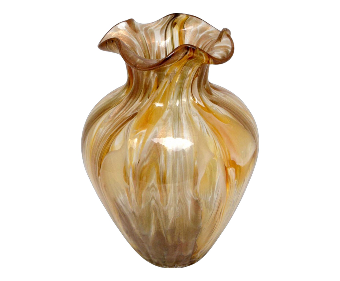 Vaso Decorativo Ulrik &Acirc;mbar e Marrom image number 0