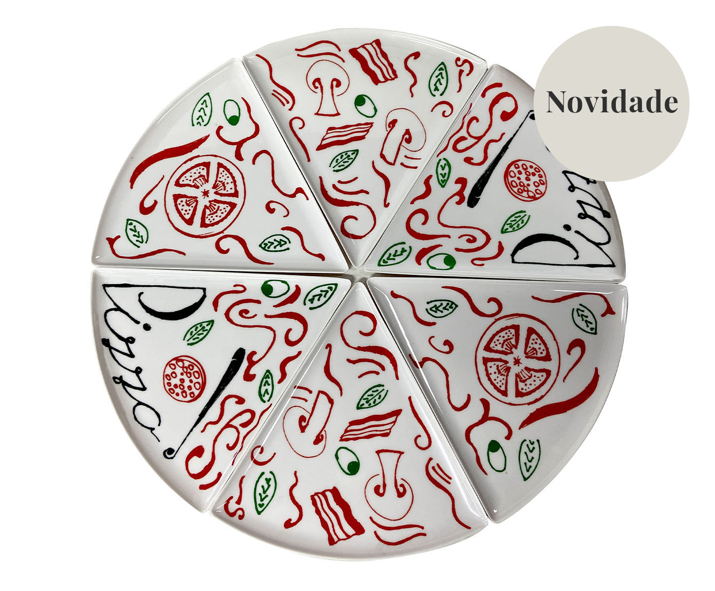 Jogo de Pratos para Pizza Vezzini image number 0