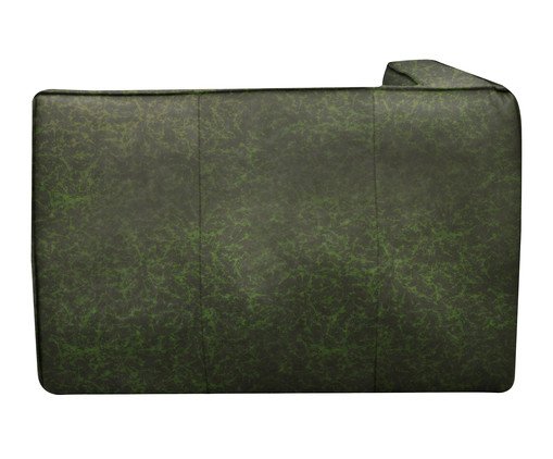 Sof&aacute; M&oacute;dulo Chaise Mensa em Couro Verde image number 4
