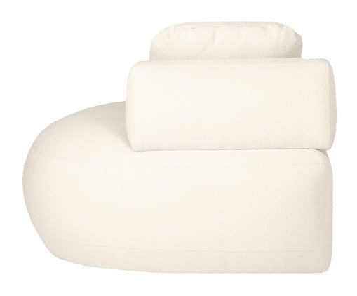 Sof&aacute; M&oacute;dulo Chaise Laguna by Elle - Boucl&ecirc; Off-White image number 3