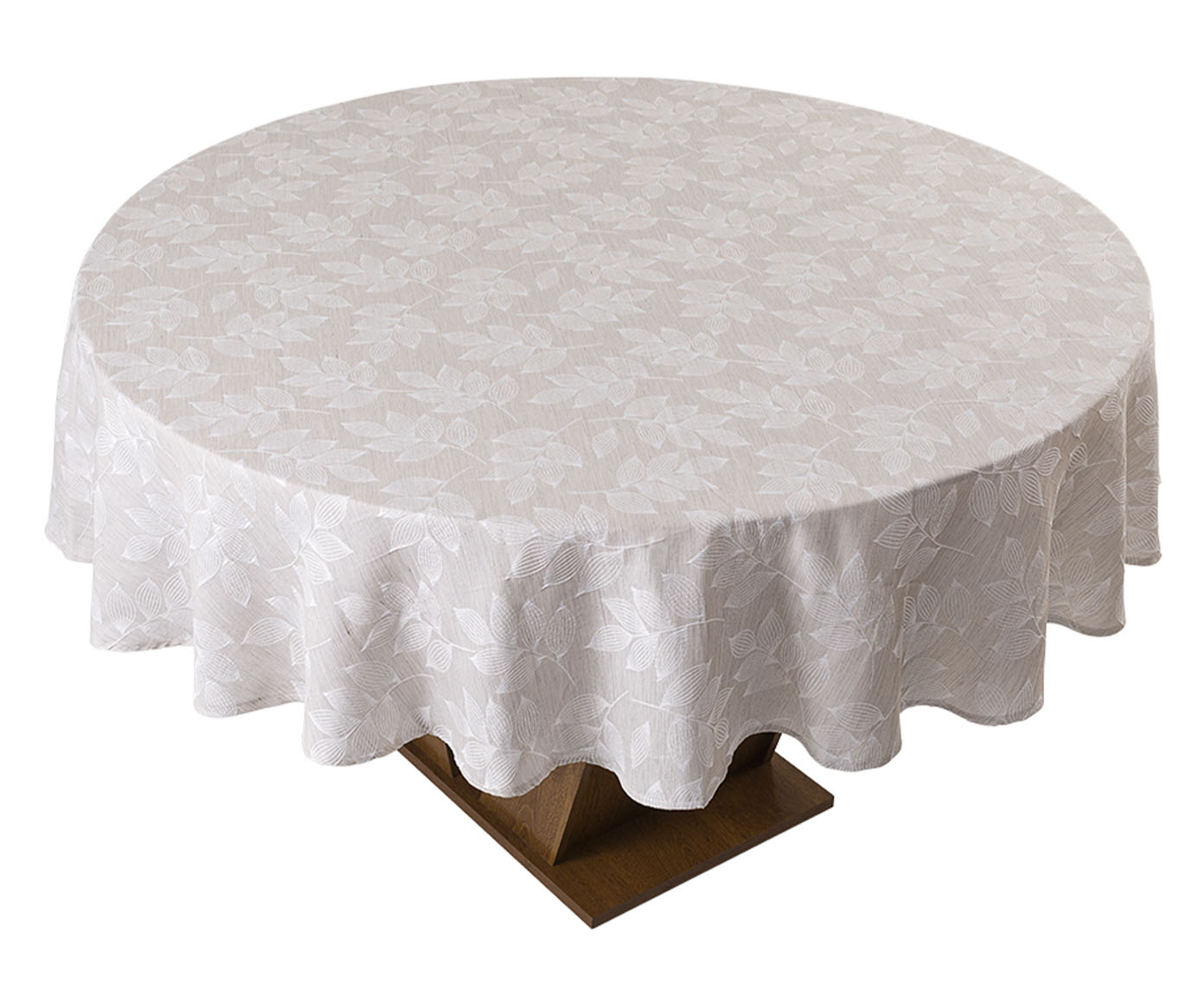 Toalha de Mesa Redonda Folha Natural image number 0