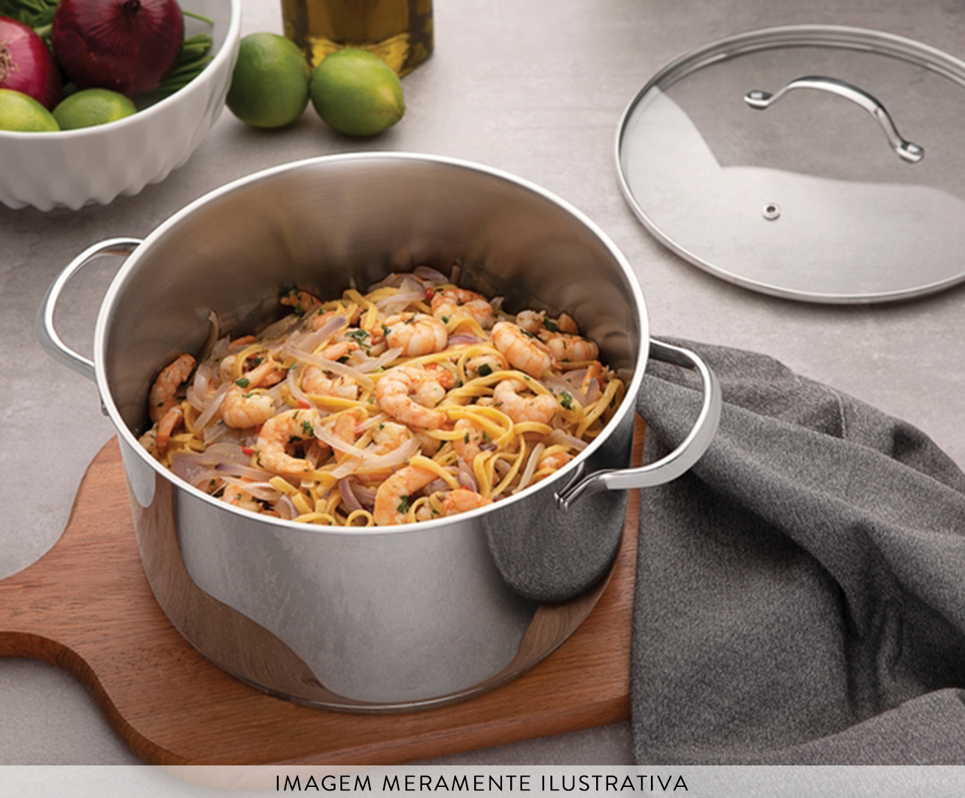 Ca&ccedil;arola Funda em Inox Quindi - Prata image number 3