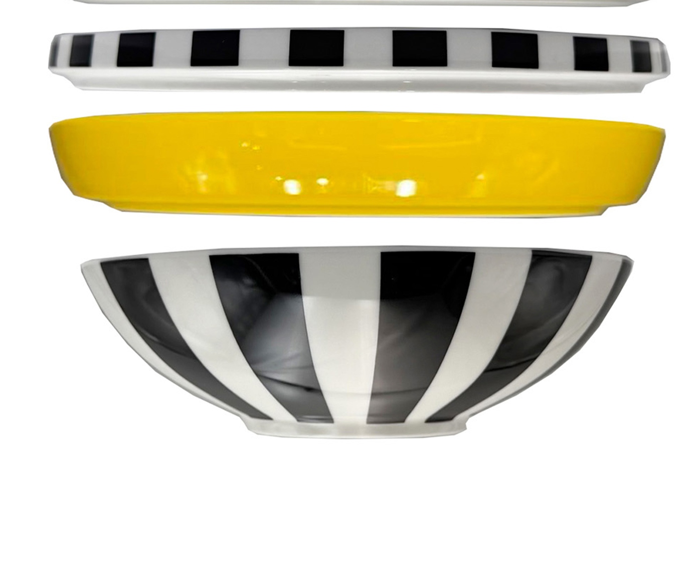 Jogo de Jantar Empilh&aacute;vel Mondrian em new bone china image number 2