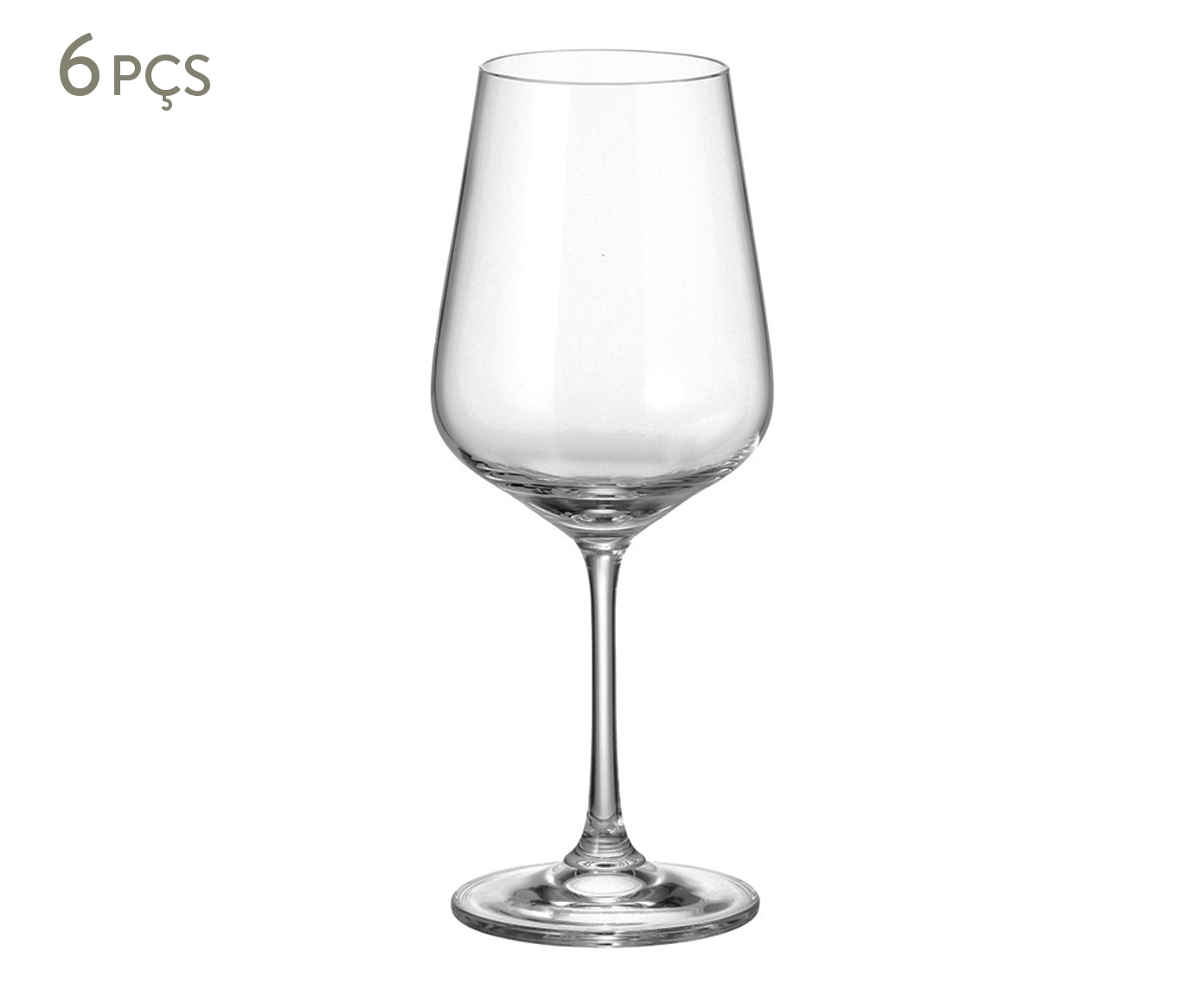 Jogo de Ta&ccedil;as para Vinho em Cristal Leta  - Transparente - image 0