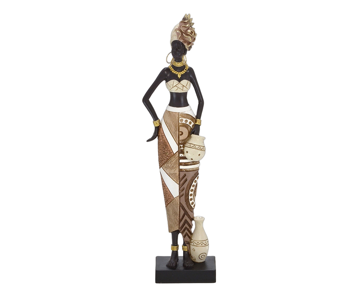 Africana Decorativa Safira Marrom e Preto - image 0