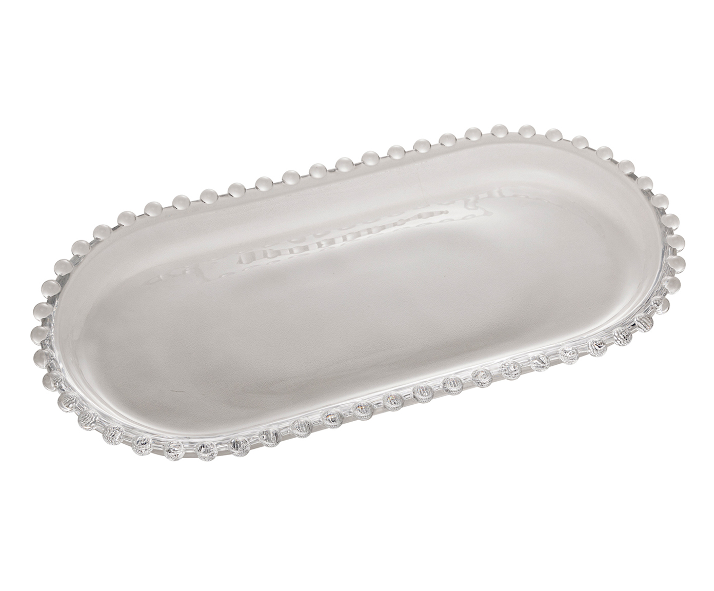 Travessa Oval em Cristal Pearl - Transparente - image 1