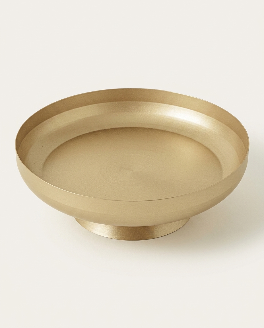 Centro de Mesa com Suporte em Metal Dourado - image 1