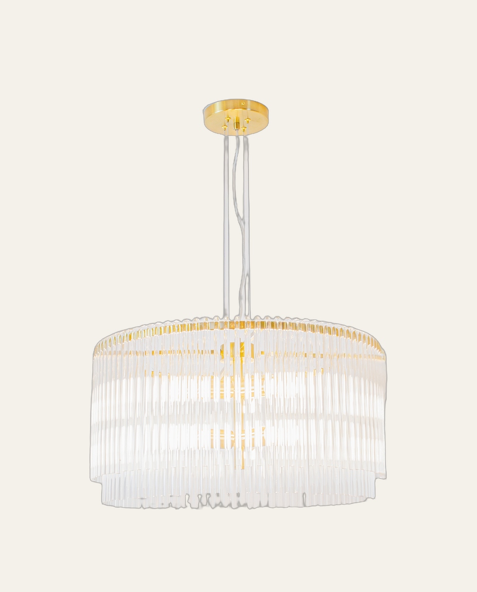 Pendente Cane Transparente e Dourado - image 0
