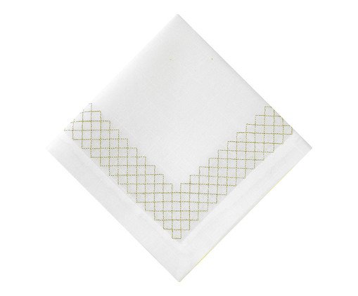 Guardanapo Grob Branco e Dourado image number 1