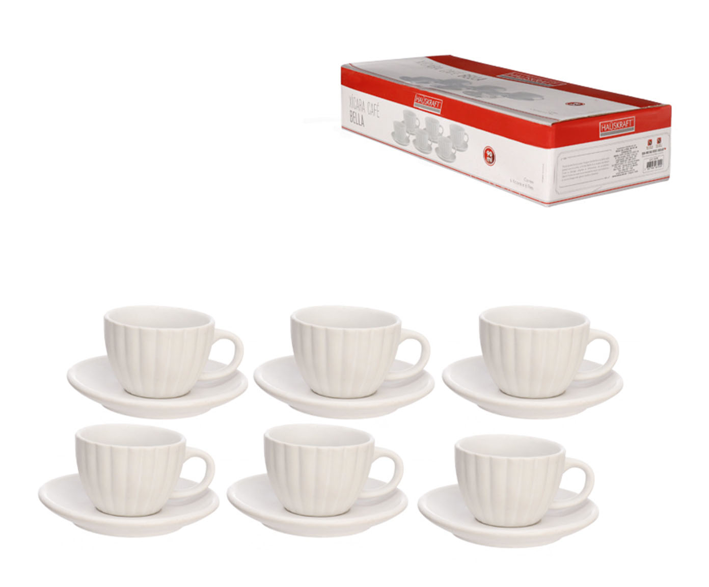 Jogo de X&iacute;cara para Caf&eacute; Bella Branca image number 2