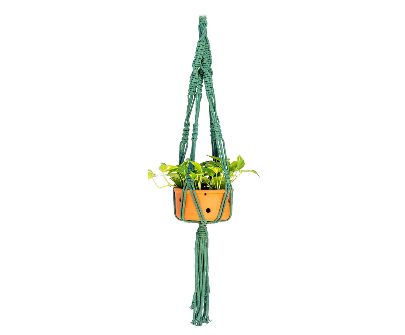 Hanger em Macram&ecirc; Mega Verde - image 0