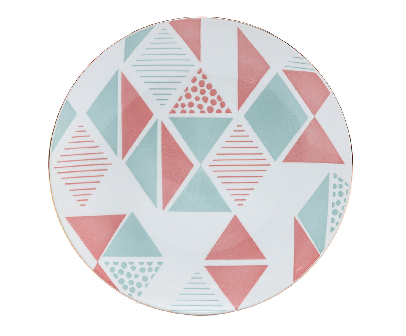 Prato para Sobremesa em Porcelana Vic Branco - 2X21,5cm image number 0