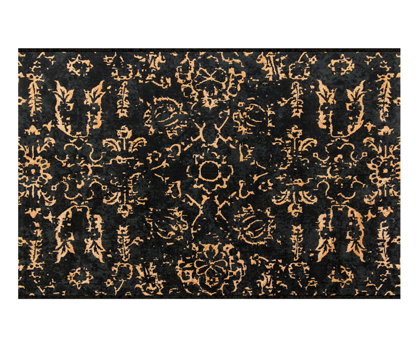 Tapete Turco Vega Ivory Dourado e Preto - image 1