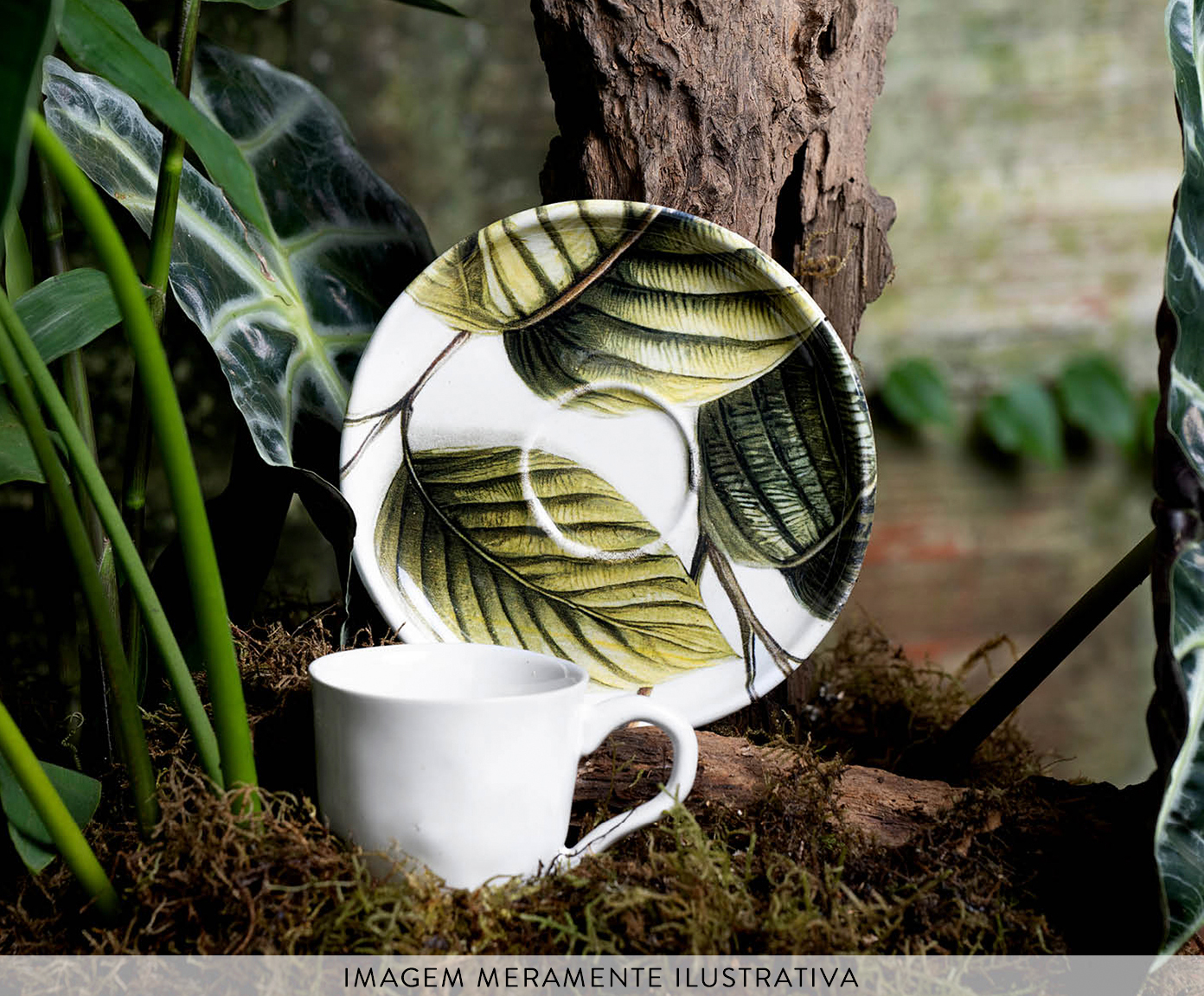 Jogo de X&iacute;caras para Caf&eacute; Bio &Eacute;den Floral image number 1