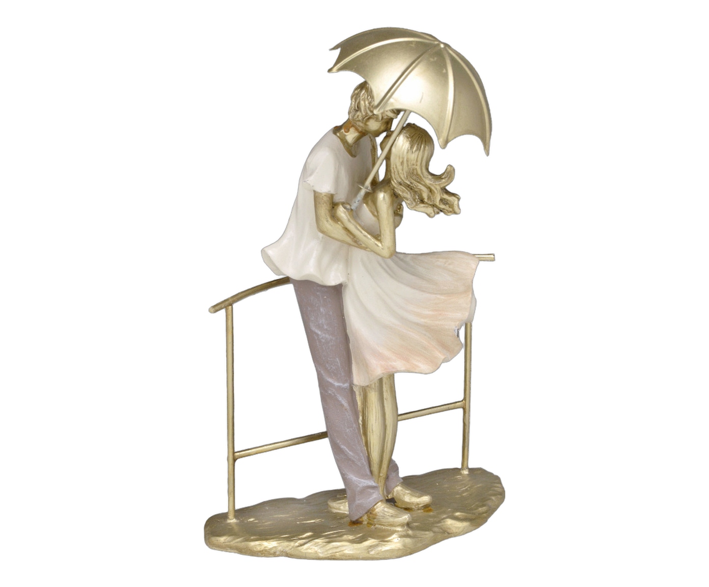Casal Decorativo Parus Dourado e Off-white image number 0