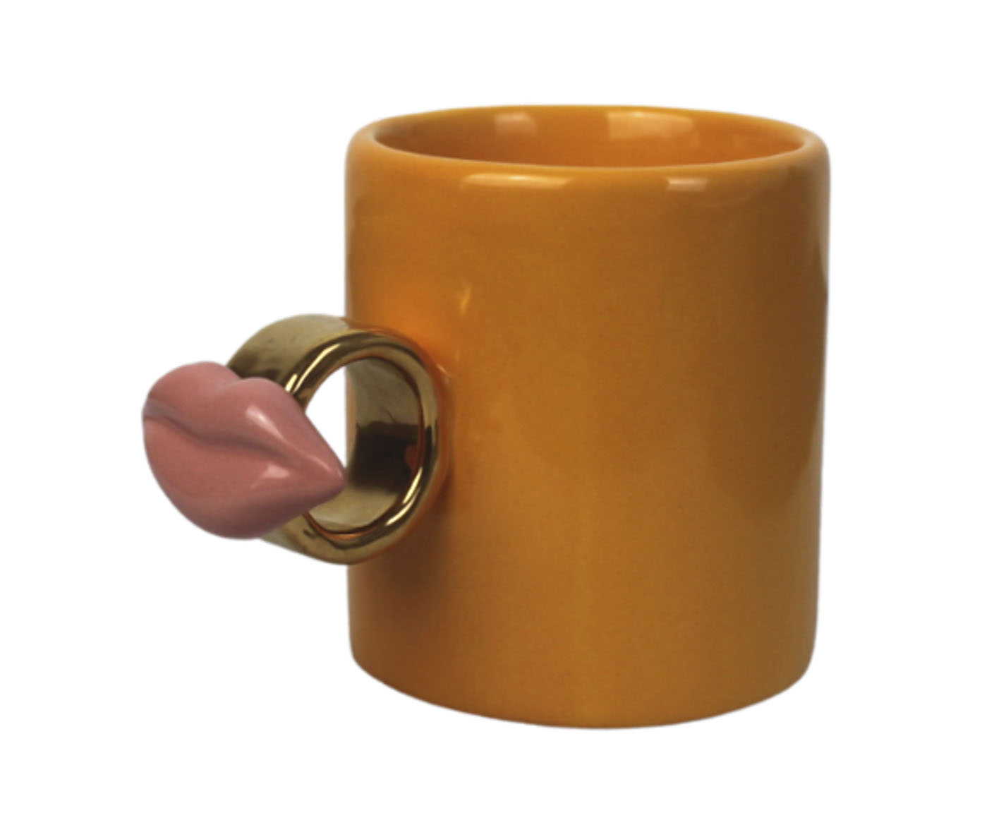 Caneca Smooch Coral com Ouro image number 0