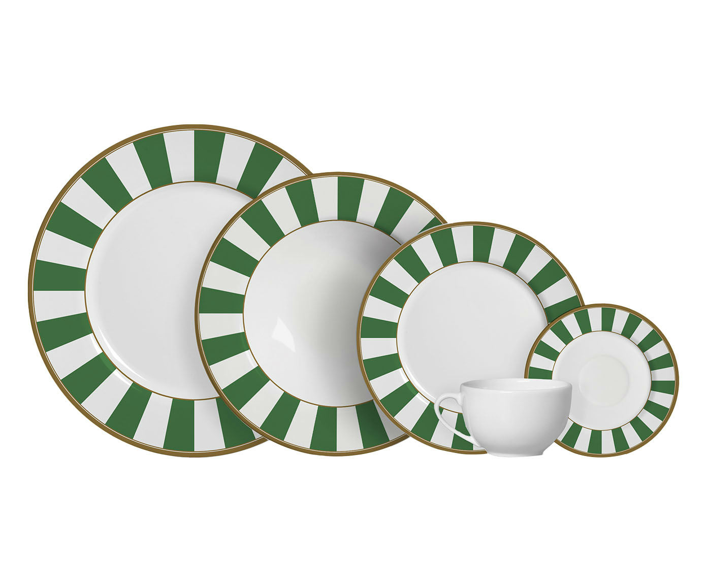 Jogo de Jantar Alken Stripe Verde - image 0
