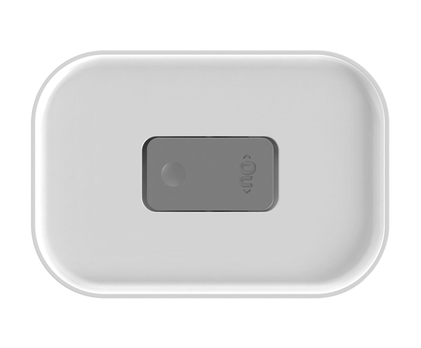 Pote Herm&eacute;tico Retangular Duo Lock Branco Fechado Branco image number 3