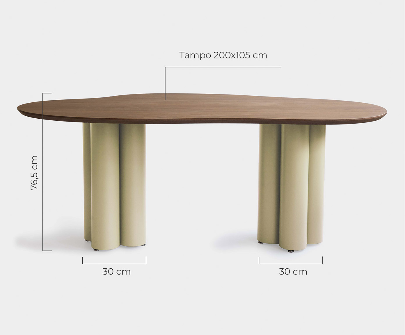 Mesa de Jantar Maxi M&eacute;dia Taupe image number 1
