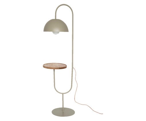 Lumin&aacute;ria de Ch&atilde;o com Mesa Lateral Muriel - Taupe - image 0