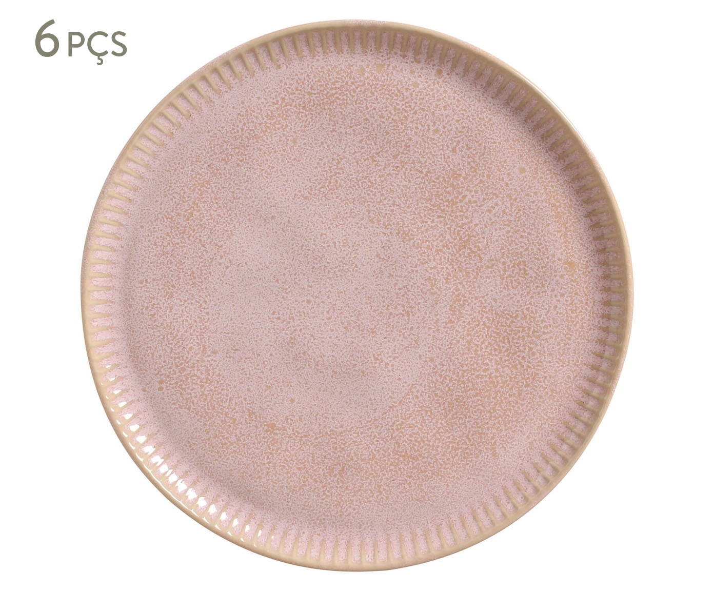 Jogo de Pratos Raso Linhas Litchi Rosa image number 0