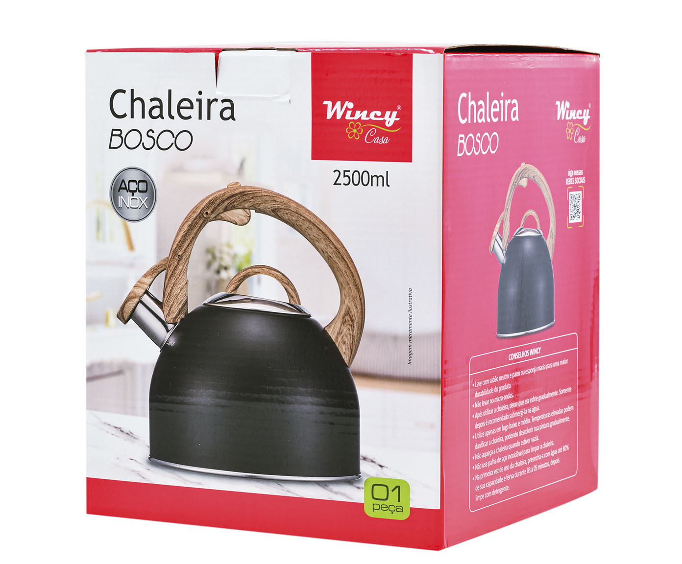 Chaleira em Inox Bosco image number 1