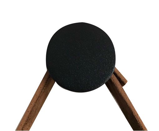 Espelho Adnet Preto com Al&ccedil;a em Corino Caramelo - 50cm image number 8