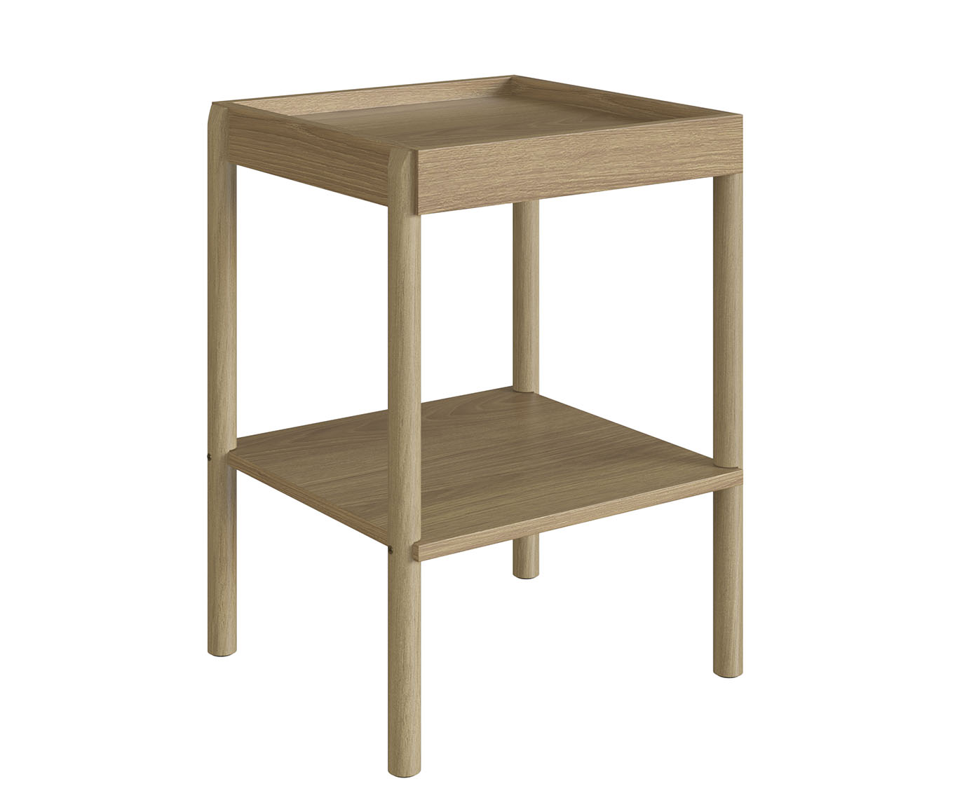 Mesa Lateral Quadrada com Prateleira Oslo Hanover - image 0