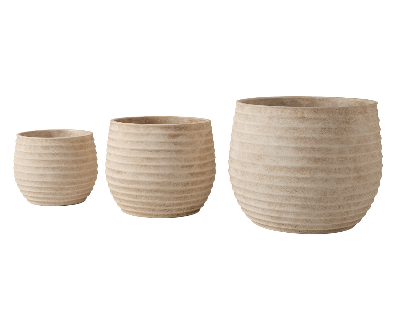 Jogo de Cachepot Odim - Off White - image 0