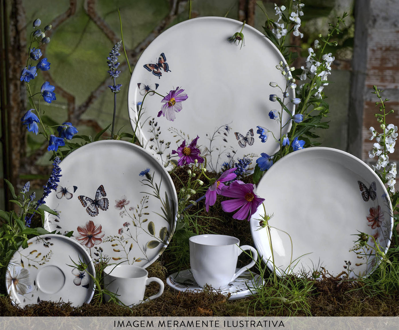 Jogo de Pratos Fundo Bio Encanto Floral image number 2