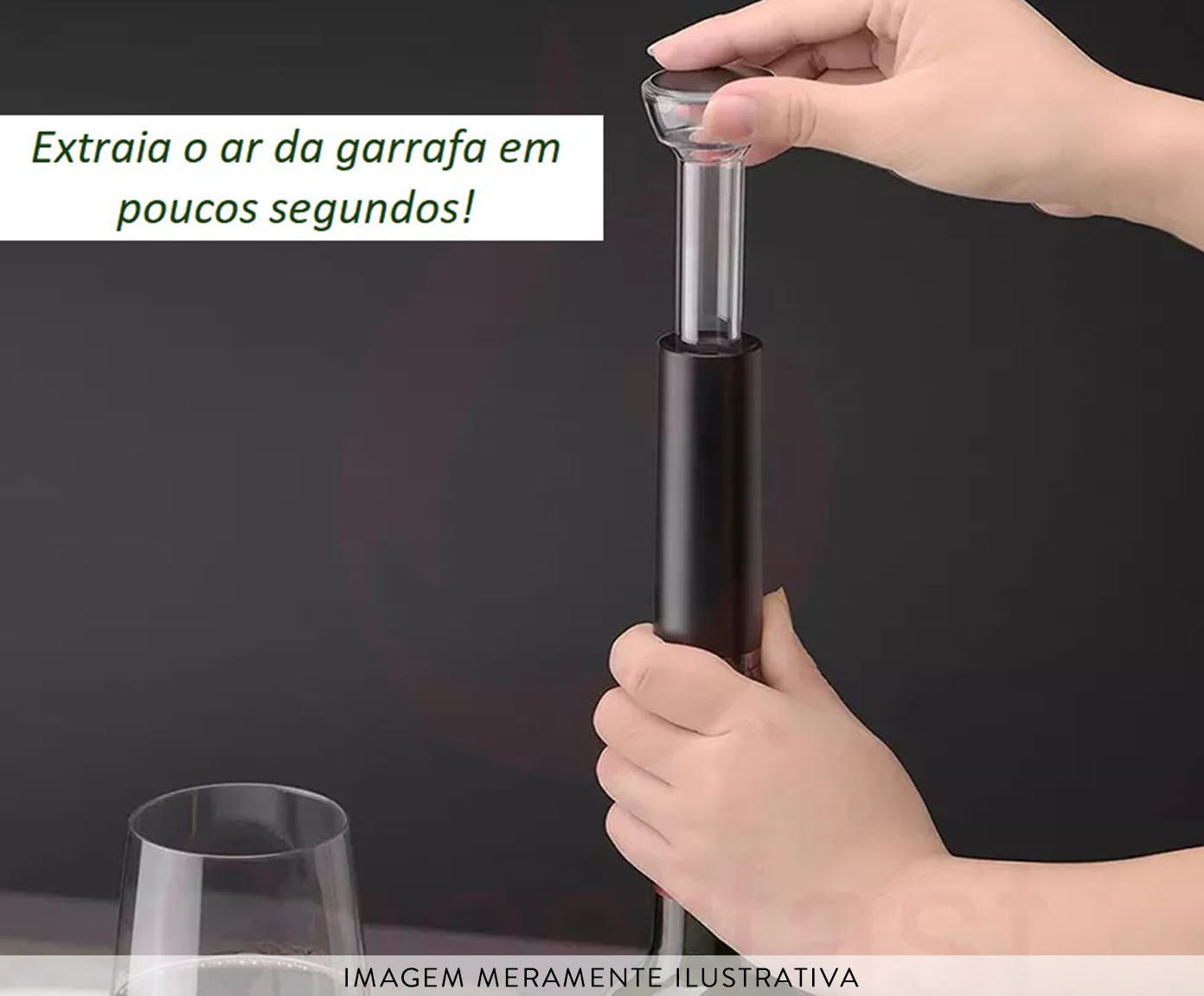 Jogo de Tampas e Bomba A V&aacute;cuo para Vinhos image number 5