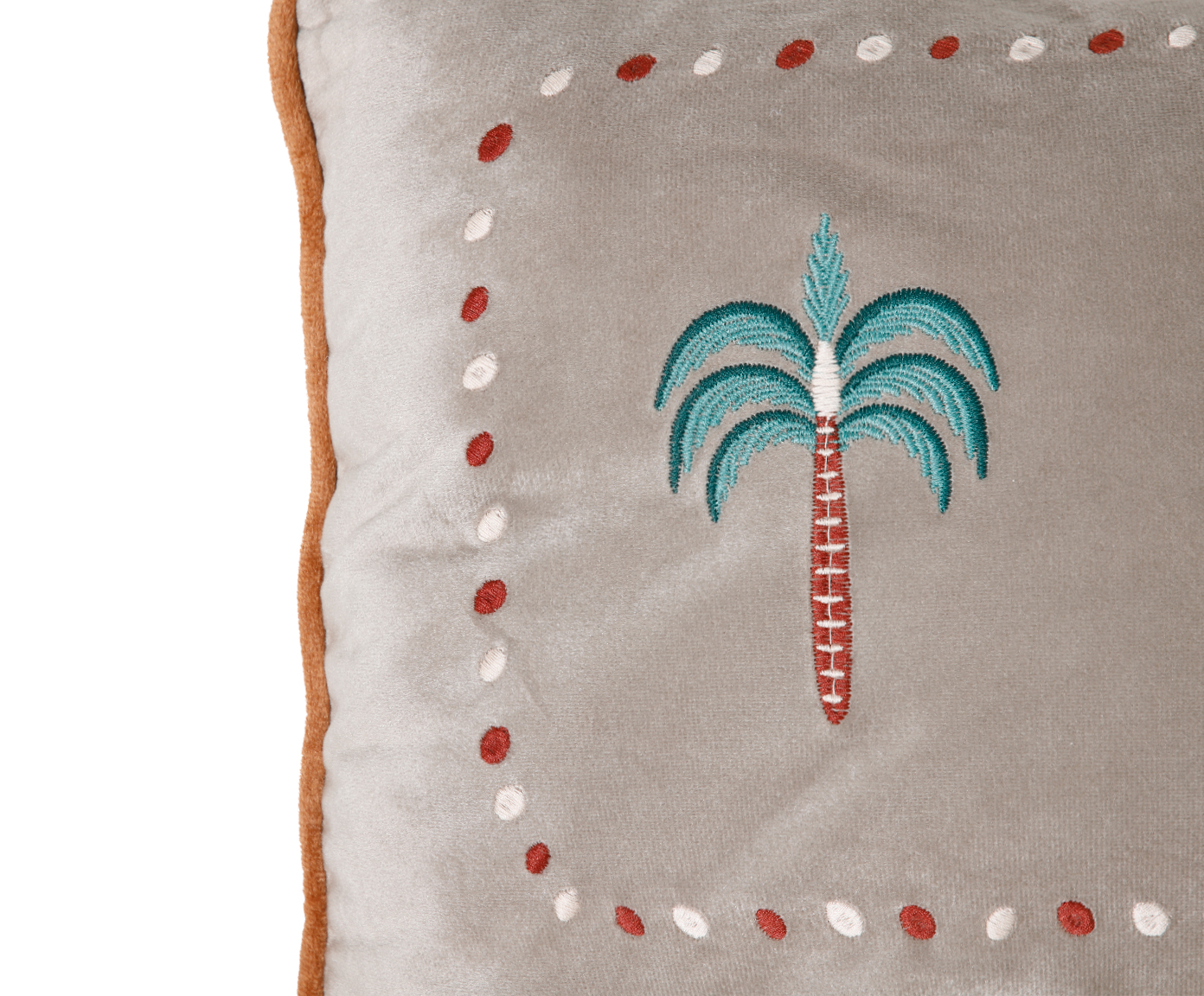 Capa de Almofada Bordada com Tassels Oasis Bege image number 4